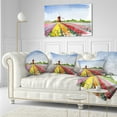 thumbnail image 3 of Designart Holland Vector Illustration - Cityscape Painting Throw Pillow - 12x20, 3 of 5