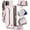 Pink, variant on Leather Case for iPhone 12 Mini Case, Crossbody Wallet Phone Case with RFID Blocking Kickstand, Anti-Drop Wireless Charging Card Slots, PU Leather Shoulder Bag Clutch Adjustable Strap