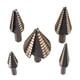 thumbnail image 4 of Juego de 5 brocas escalonadas de 3/16 a 1-3/8 pulgadas, brocas cónicas de carburo para madera, metal y plástico, 4 of 15