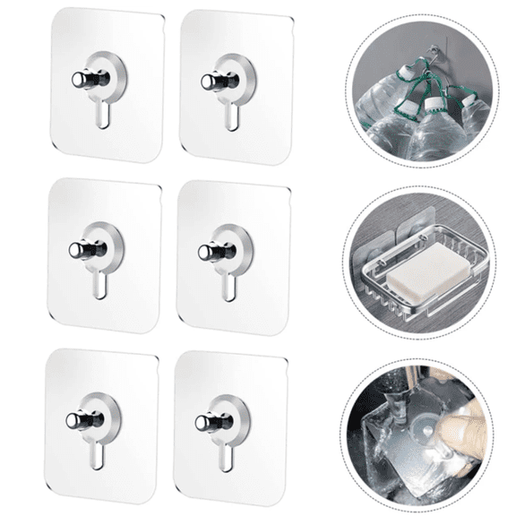 No-Drill Screw Stickers 2026 Upgraded Self Adhesive Nails Wall Mount Non-Trace Screw Hook Stickers For Bathroom,0.2 in(52 thread)