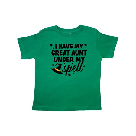 

Inktastic I Have My Great Aunt Under My Spell with Cute Witch Hat Gift Toddler Boy or Toddler Girl T-Shirt