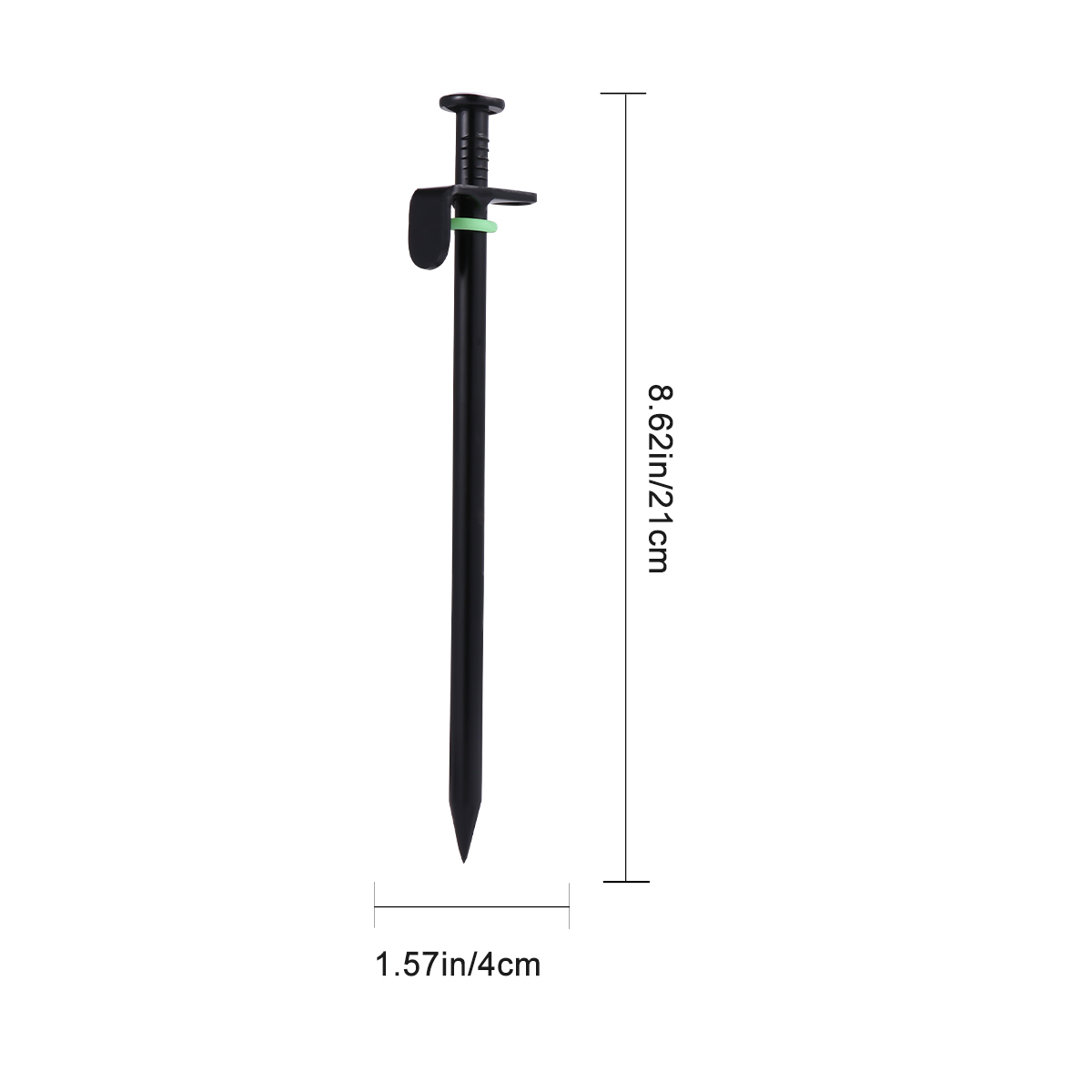 IBASETOY 16Pcs Premium Iron Tent Pegs Black Ground Nails for Secure Tent and Canopy Installation