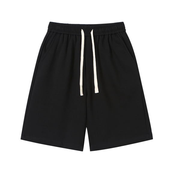 PNTUTB Men's Fashion Lightweight Elastic Waist Drawstring Solid Color Loose Fit Casual Athletic Shorts