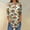 #1_Yellow, variant on Floral Print Tees Shirts for Womens Henley Neck Tops 3/4 Sleeve Blouses Button Down Loose Fitted Tunics Tops Light Breathable Shirt Spring Outfits 2025 Pullover Fall Winter Clothes
