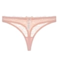 thumbnail image 1 of Lingerie Transparente en Maille pour Femmes Soutien-Gorge Brodé et String et Bas, 1 of 5