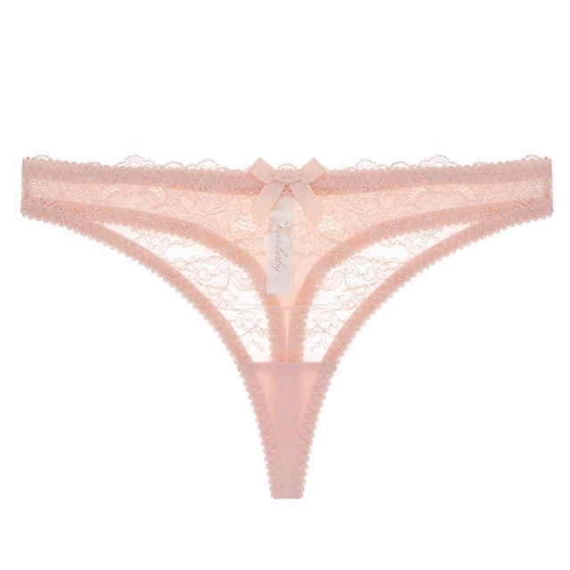 Lingerie Transparente en Maille pour Femmes Soutien-Gorge Brodé et String et Bas