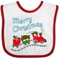 thumbnail image 3 of Inktastic Merry Christmas Train with Presents Boys or Girls Baby Bib, 3 of 4