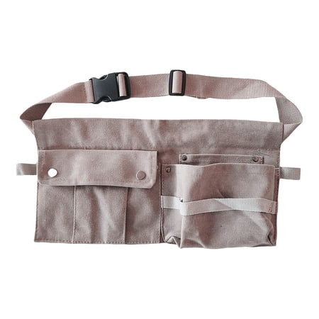 ZMKIAG Adjustable Outdoor Gardener Waist Apron - Thick Canvas Half Body Tool Waist Bag with Multiple Pockets - Durable Half Apron for Gardening Workshop & DIY Projects