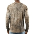 thumbnail image 3 of Inglocry Men's Henley Shirt, Long Sleeve Button Down Tie Dye Soft Cotton Blend Thermal Pullover Top Light Brown M, 3 of 7