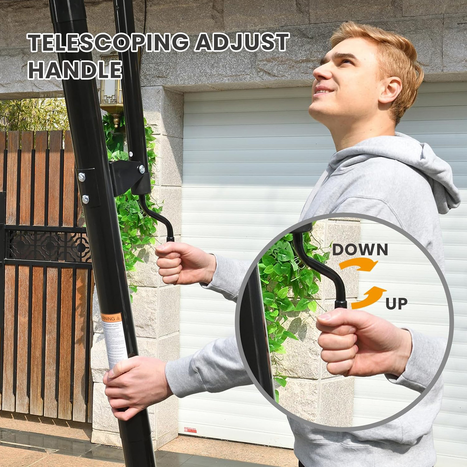 Basketball Hoop Outdoor 48Inch Impact Backboard, 5.3-10FT Height Adjustable Basketball Hoop Goal System with Portable Wheels for Adults
