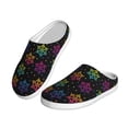 thumbnail image 2 of KLL Rainbow Snowflake Pattern Adult Unisex Cozy Slippers,Fuzzy Slip-on Slippers TPR Sole Slippers Comfort Plush Home Footwear for Indoor & Outdoor-39/40, 2 of 7