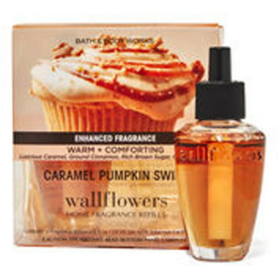 Bath and Body Works CARAMEL PUMPKIN SWIRL Wallflowers 2-Pack Refills