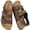 Brown, variant on Flat Slide Sandals for Women and Men with Cork Footbed, Summer Beach Shoes with Adjustable Back Strap