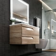 thumbnail image 5 of Eviva Joy 36" Maple Wall Mount Bathroom Vanity w/ White Integrated Top, 5 of 7