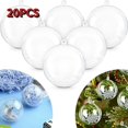 thumbnail image 2 of Paquete de 20 bolas de plástico transparente rellenables para adornos navideños de 3,15''/80 mm para fiestas de Navidad, bodas, fiestas y el hogar, 2 of 5