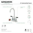 thumbnail image 4 of Kingston Brass FB8498CKL Kaiser Double-Handle 4" Centerset High-Arc Bar Faucet, Brushed Nickel, 4 of 4