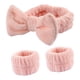 thumbnail image 4 of Diadema de SPA, muñequera absorbente, banda elástica para la cabeza, elegante diadema para maquillaje Facial, mujeres y niñas para deportes, cuidado Rosa, 4 of 8
