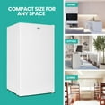 thumbnail image 2 of Koolatron 3.2 cu.ft. Compact Fridge with Freezer, White, Space-Saving Fridge for Dorms & Apartments, 2 of 8
