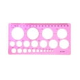 thumbnail image 1 of Wweixi Ruler Portable Students Rulers Measuring Tool Template Geometric Circle Stencil Supply Professional Carpenter School Pink, 1 of 1