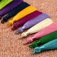 thumbnail image 5 of U8MO 3'' Ice Silk Earrings Tassel Trim Pendant Jewelry Making DIY 22 Colors Option-10# navy blue, 5 of 9