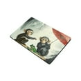 thumbnail image 3 of ZFLMY Monkeys Umbrella Frog Diatom Mud Bath Mat Quick Drying Rubber Backing Easy Storage Super Absorbent Home 1 Pack 24x16in, 3 of 5