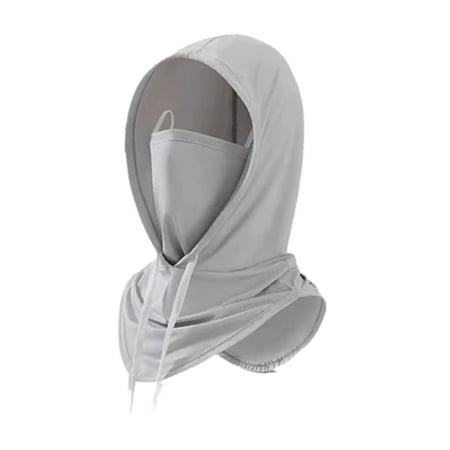 Dickly Sun Protection Face Covering Face Cover,Cycling Headgear Sunlight Mask Balaclava Light Grey