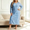 thumbnail image 2 of Edvintorg Womens Night Shirts for Sleeping Floral Printed Pajama Dress Long Sleeve Sleep Shirts Crew Neck Nightwear Plus Size Women's Clothes Multicolor XL, 2 of 7