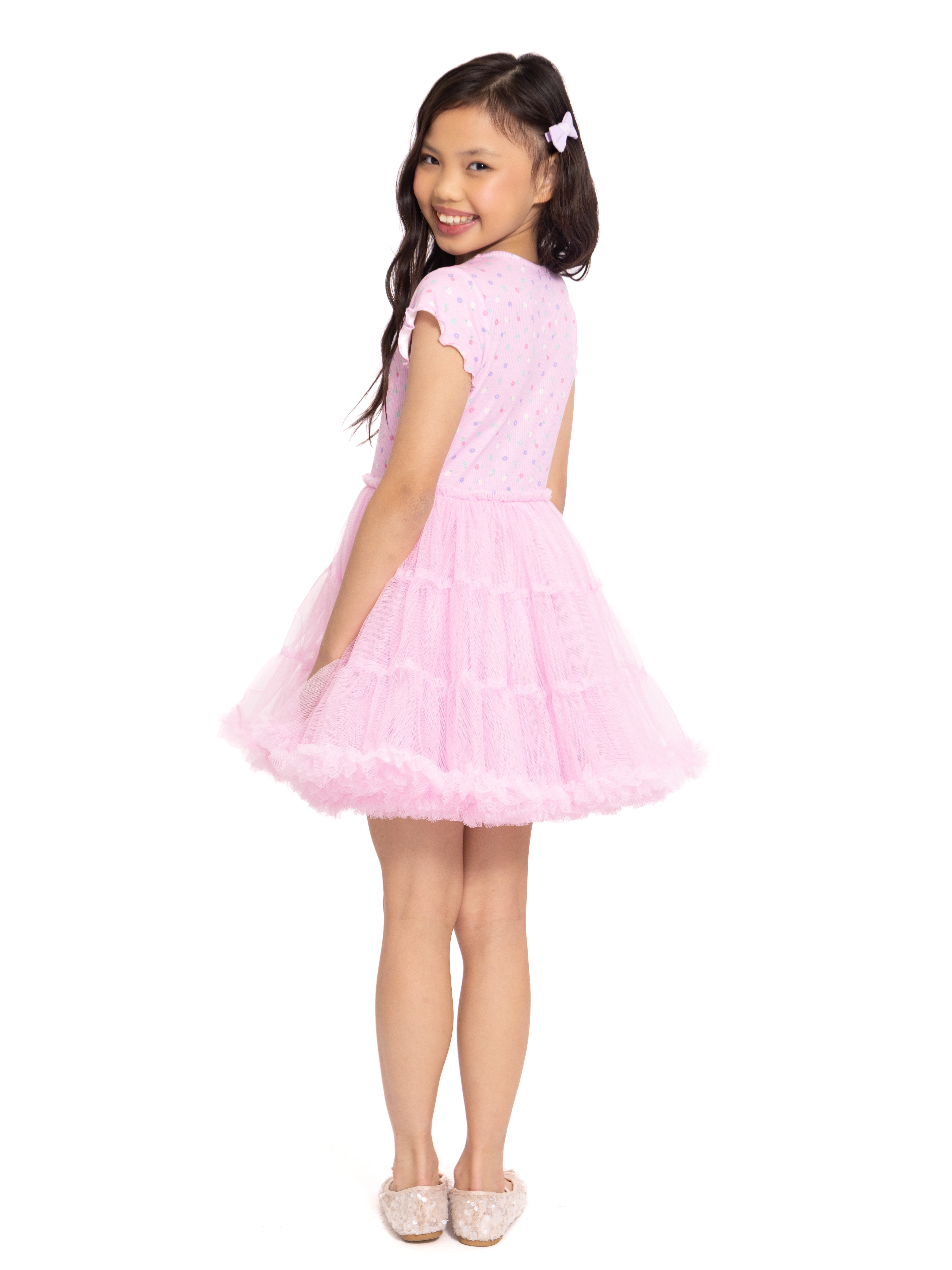 Hello Kitty Girls' Graphic Tutu Dress with Short Sleeves, Sizes 4-12