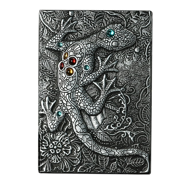 Pompotops Carnet Rigide Motif Lézard Rétro en Liquidation