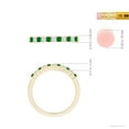 thumbnail image 6 of Angara Natural 0.21 Ct. Emerald with Diamond Non Eternity Wedding Band in 14K Yellow Gold for Women (Ring Size: 3.5), 6 of 11