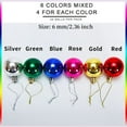 thumbnail image 3 of Christmas Decorations,2 Pieces Felt Ball Garland and 24 Pcs Christmas Ball Baubles,Colorful Pom Pom Garland 6.5 ft Long,2.36 in Shatterproof Plastic Hanging Balls Pendant for Xmas Thanksgiving, 3 of 8