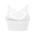 thumbnail image 4 of Made by Olivia Women's Front Triple Criss-Cross Bralette Seamless Sport Bra with Removable Pads, 4 of 4