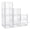 Clear White-9pcs, variant on Plastic Stackable Storage Bins Clear White-18pcs For Home Office Organizing