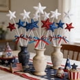 thumbnail image 3 of XGFHYJEH 5pcs 4th of July Patriotic Decorations Table Centerpieces, Red White and Blue Flower Berry Stem Picks Artificial, Memorial Independence Day Flower Decor for Home Party Supplies Vase Filler, 3 of 5