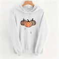 thumbnail image 3 of TKLPEHG Thanksgiving Sweatshirts for Women Fashion Long Sleeve Hoodies with Pocket Cute Pumpkin Graphic Fall Tops Hooded Drawstring Casual Pullover (White,XXL), 3 of 6
