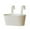 White#04, variant on Hanging Planter Pots, Galvanized Iron Flowerpot, Oval Metal Balcony Planter with Double Removable Hooks for Railing Fence Window Deck Desktop Storage