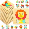 thumbnail image 1 of Rompecabezas de madera HUOGUO, 12 piezas, para niños de 1 a 3 años, 1 of 5