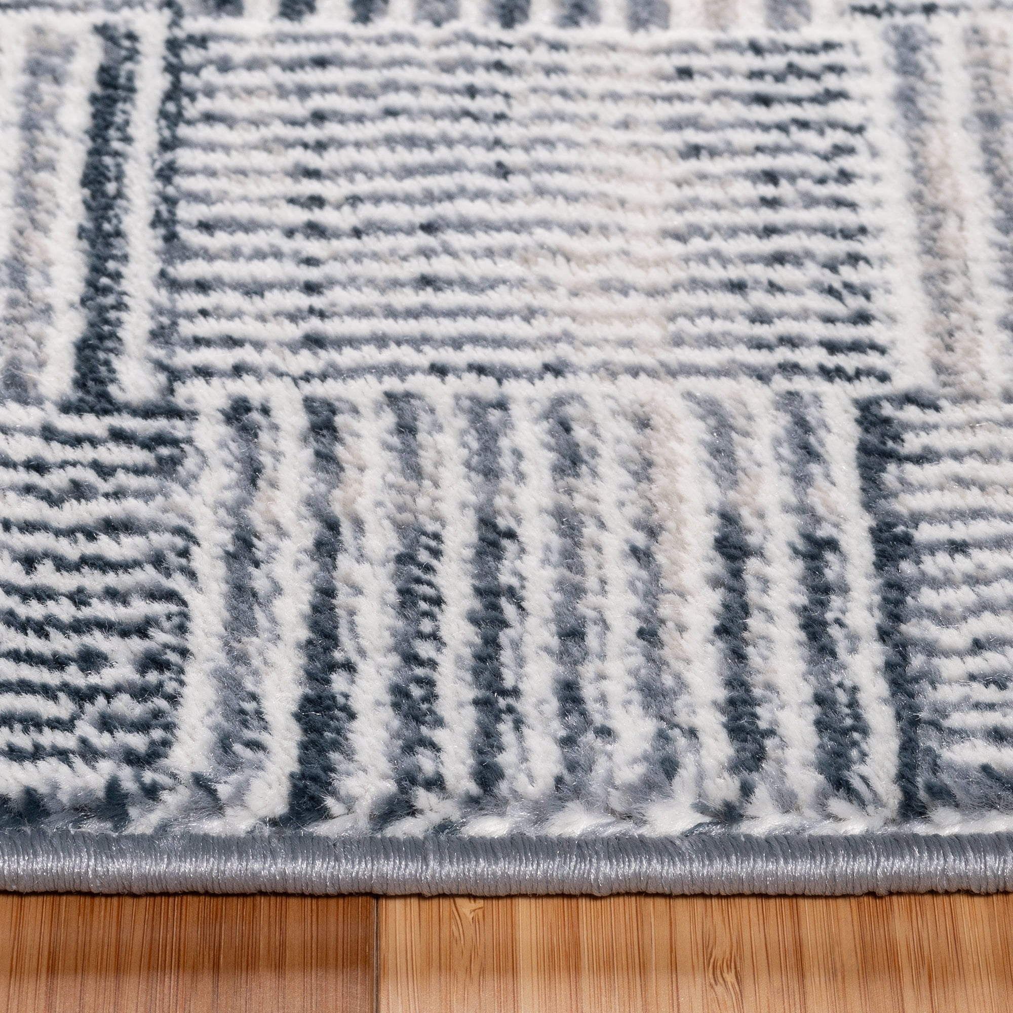 Gertmenian Bloom Lyla Modern Checkered Blue Area Rug, 2x6