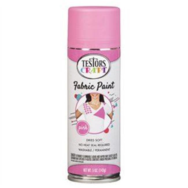 TESTORS 344362 Fabric Spray Paint, Matte, Pink, 5 oz, Aerosol Can