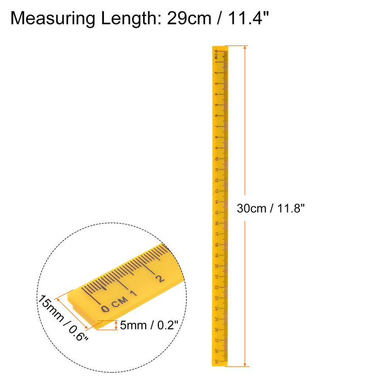HARFINGTON 5pcs Whiteboard Magnetic Ruler 29cm Metric Blackboard Straight  Rulers Office Measuring Tools, Deep Blue