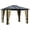 Beige, variant on 10x12 Hardtop Gazebo Canopy with Polycarbonate Roof, Aluminum Frame, Tinted UV Protection, Permanent Outdoor Pavilion with Netting for Patio Garden Backyard
