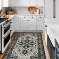 thumbnail image 4 of HAHDAXIA Boho Black Area Rugs - 3x5 Washable Rugs for Bedroom Non-Slip Low-Pile Rugs for Living Room Oriental Entryway Kitchen Rugs Small Throw Area Rug Capet for Office Bathroom Laundry Dini, 4 of 7