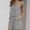 #304-Gray, variant on Womens Smocked Ruffle Set Womens Two Piece Summer Outfit Square Neck Crop Tank And Shorts Set For Beach Gift