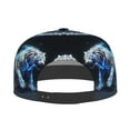 thumbnail image 5 of Flat Bill Trucker Hats for Women Men - Futuristic Blue Light White Tiger Adjustable Flat Baseball Cap Snapback Hats Dad Hats for Men, 5 of 7