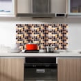 thumbnail image 4 of Self Adhesive Mosaic Pattern DIY Wall Sticker Kitchen Tile Wall Decals(Chocolate Gold), 4 of 8