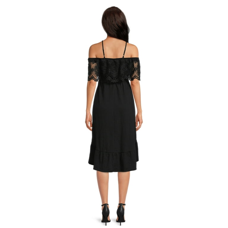 No Boundaries Juniors Off the Shoulder Ruffle Dress Walmart