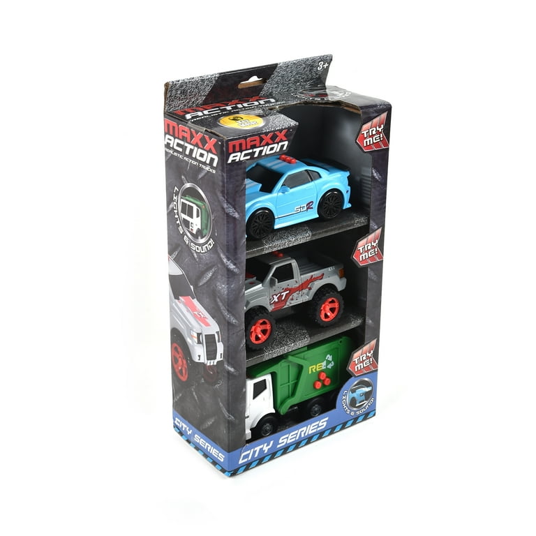 Maxx Action Mini City Vehicles 3-Pack Assortment - Walmart.com