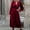 Wine, variant on Velvet Dress for Women, Long Sleeve, V-Neck, Elegant Loose Fit, Versatile for Casual, Party, and Evening Occasions