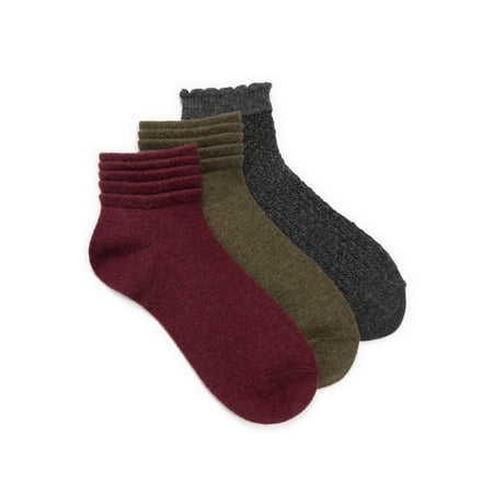 

MUK LUKS Women s Mini Crew Socks 3 Pairs