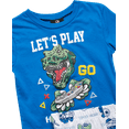 thumbnail image 4 of Quad Seven Boys' Snug Fit Pajama Set - 4 Piece Sleep Shirt, Pajama Pants and Shorts (4-12), 4 of 7